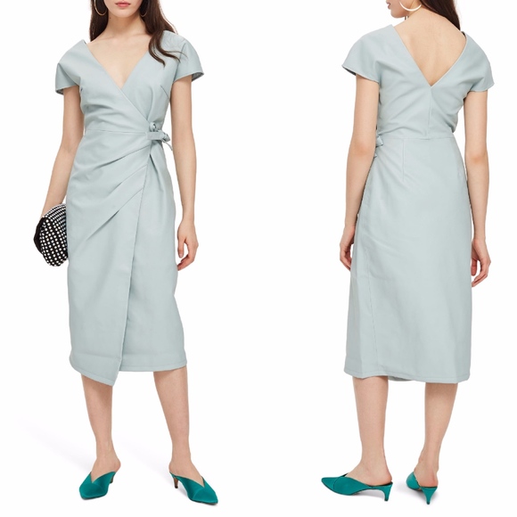 topshop midi wrap dress